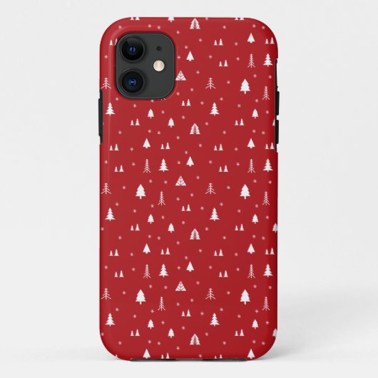 Kerstbomen en Snowflakes iPhone 11 Hoesje (Achterkant)