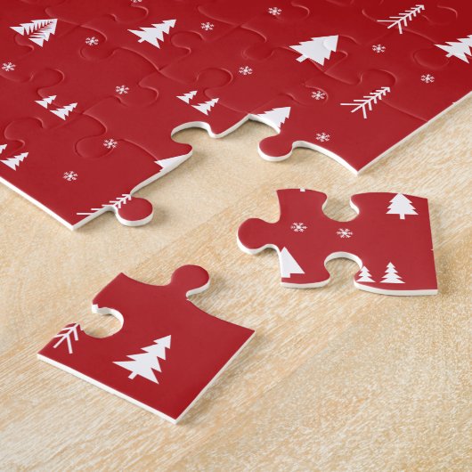 Kerstbomen en Snowflakes Jigzaag Puzzle Legpuzzel (Zijkant)