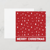 kerstbomen en Snowflakes kerstkaart (Voorkant / Achterkant)