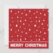kerstbomen en Snowflakes kerstkaart (Voorkant)