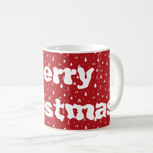 kerstbomen en Snowflakes Koffiekoffie-Mok Koffiemok (Voorkant rechts)