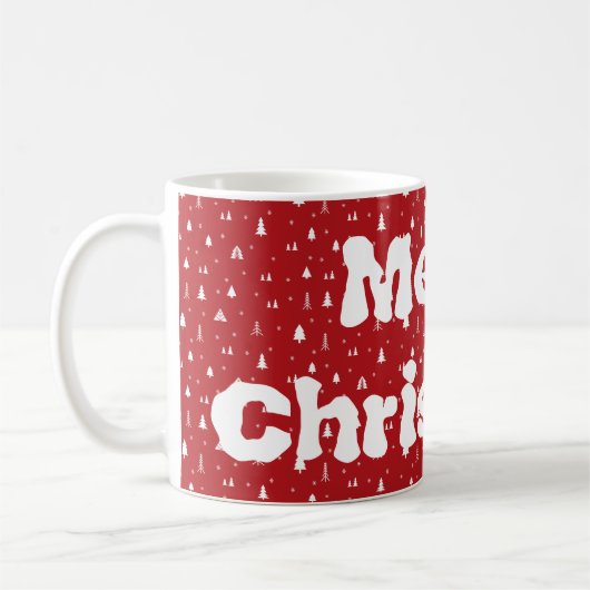 kerstbomen en Snowflakes Koffiekoffie-Mok Koffiemok (Links)