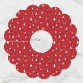 kerstbomen en Snowflakes Labels van glas (Voorkant)