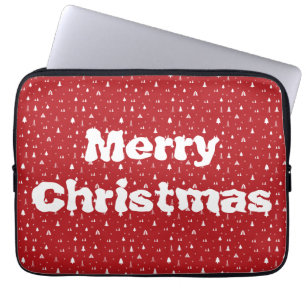 kerstbomen en Snowflakes laptophoes Laptop Sleeve