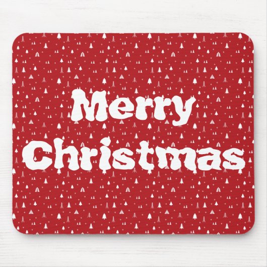 Kerstbomen en Snowflakes Mousepad Muismat (Voorkant)