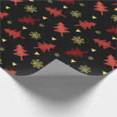 Kerstbomen en Snowflakes naadloos patroon Cadeaupapier (Hoek)