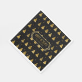Kerstbomen en Snowflakes Pattern Gold ID863 Servet (Hoek)