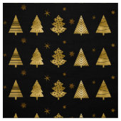 Kerstbomen en Snowflakes Pattern Gold ID863 Stof (Swatch)