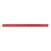 Kerstbomen en Snowflakes Satin Ribbon Satijnen Lint (Voorkant)