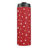 Kerstbomen en Snowflakes Thermale Tumbler Thermosbeker (Voorkant)