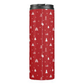 Kerstbomen en Snowflakes Thermale Tumbler Thermosbeker (Achterkant)