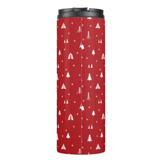 Kerstbomen en Snowflakes Thermale Tumbler Thermosbeker (Achterkant)