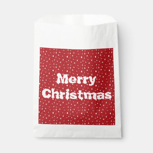 kerstbomen en Snowflakes voor kersttassen Bedankzakje (Voorkant)