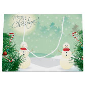 Kerstbomen en Snowmen Groot Cadeauzakje (Voorkant)
