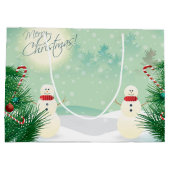 Kerstbomen en Snowmen Groot Cadeauzakje (Achterkant)