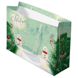 Kerstbomen en Snowmen Groot Cadeauzakje