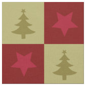 Kerstbomen en sterpatroon Stof (Close Up)