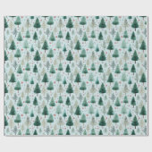 Kerstbomen en sterren Moderne Kerstmis Cadeaupapier (Vlak)