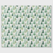 Kerstbomen en sterren Moderne Kerstmis Cadeaupapier (Vlak)