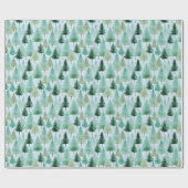 Kerstbomen en sterren Moderne Kerstmis Cadeaupapier (Vlak)