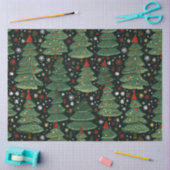 Kerstbomen en sterren Witte Groene Kerst Tissuepapier (Craft)