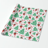 Kerstbomen en Suurstok  Cadeaupapier (Uitgerold)