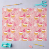 Kerstbomen en teddyberen Roze Kerst Tissuepapier (Craft)