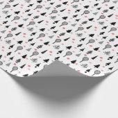  🎄 kerstbomen en 🎾 tennisrackets cadeaupapier (Hoek)