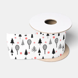 🎄 kerstbomen en 🎾 tennisrackets satijnen lint