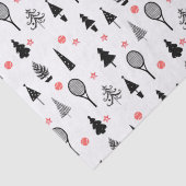 🎄 kerstbomen en 🎾 tennisrackets tissuepapier (Detail)