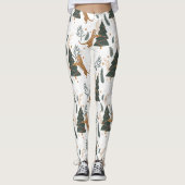 kerstbomen en tijgers leggings (Voorkant)