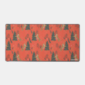 kerstbomen en tijgers, patroon, aangepaste achterg bureaumat (Voorkant)