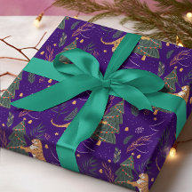 kerstbomen en tijgers, patroon, aangepaste achterg