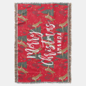 kerstbomen en tijgers, patroon, aangepaste achterg deken (Voorkant Verticaal)