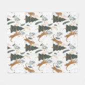 kerstbomen en tijgers, patroon, aangepaste achterg fleece deken (Voorkant (Horizontaal))