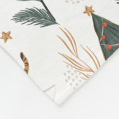 kerstbomen en tijgers, patroon, aangepaste achterg fleece deken (Hoek)