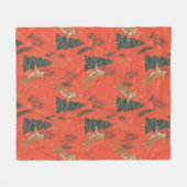 kerstbomen en tijgers, patroon, aangepaste achterg fleece deken (Voorkant (Horizontaal))