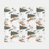 kerstbomen en tijgers, patroon, aangepaste achterg fleece deken (Voorkant (Horizontaal))