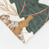 kerstbomen en tijgers, patroon, aangepaste achterg fleece deken (Hoek)
