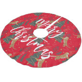 kerstbomen en tijgers, patroon, aangepaste achterg kerstboom rok (Gekanteld)