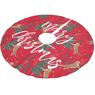 kerstbomen en tijgers, patroon, aangepaste achterg kerstboom rok