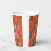 kerstbomen en tijgers, patroon, aangepaste achterg papieren bekers (Rechts)