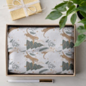 kerstbomen en tijgers, patroon, aangepaste achterg tissuepapier (Geschenk)