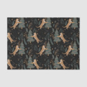 kerstbomen en tijgers, patroon, aangepaste achterg tissuepapier (Voorkant)