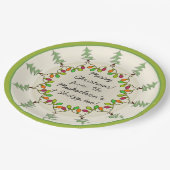 Kerstbomen en verlichting (gepersonaliseerd cadeau papieren bordje (Gekanteld)