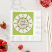 Kerstbomen en verlichting (gepersonaliseerd cadeau servet (Insitu)