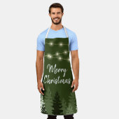 Kerstbomen en verlichting schort (Gedragen)