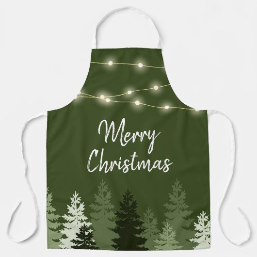 Kerstbomen en verlichting schort (Voorkant)