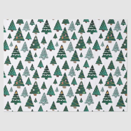 Kerstbomen en versieringen Witte Kerst Tissuepapier (Voorkant)