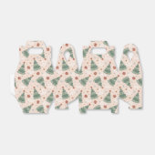 Kerstbomen en Vredestekenen Patroon Bedankdoosjes (Uitgevouwen)